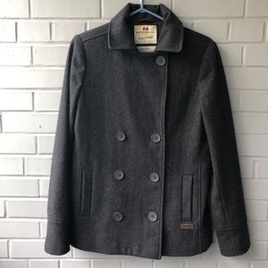 Vintage ROOTS Filled Grey Wool Blend Jacket